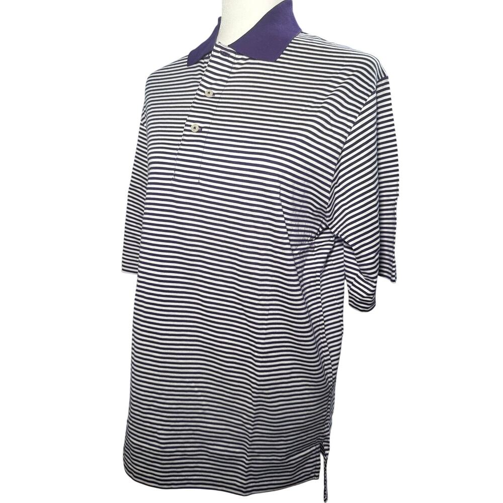 Polo Golf Ralph Lauren Purple Striped Polo Shirt, Preppy, Men's Medium, NWT